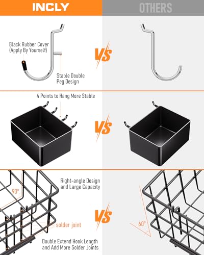 Incly 238Pcs Pegboard Accessories Organizer Kit thumb #1