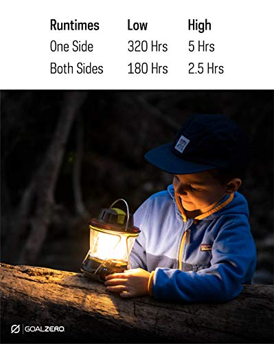 Goal Zero Lighthouse 600 Camping Lantern, Solar Lantern 600 Lumens LED Lantern. Solar Outdoor Lantern Perfect for Camping Gear, Camping Accessories. USB Light Rechargeable Lantern Built-In Hand Crank.