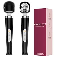 Magic Wand Vibrator Kabellos für Frauen – 20 Modi & 10 Intensitäten – Massagestab mit Silikonkopf & Akku – Klitorisstimulation – Sexspielzeug für Paare & Solo (Schwarz)