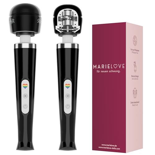MARIELOVE Magic Wand Massagestab – Kabelgetriebene Hochleistungsmassage | 20 Stufen | Starke Vibration & Flexibler Kopf aus Silikon | Ideal für Muskelentspannung, Nacken-, Rücken- & Ganzkörpermassage
