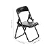 Doll Chair 72 Pieces Mini Folding Chairs 1/6 Scale Miniature Chairs Simulation Furniture Model Doll House Decor Phone Holders Dollhouse Desk, Black Folding Chair Miniature