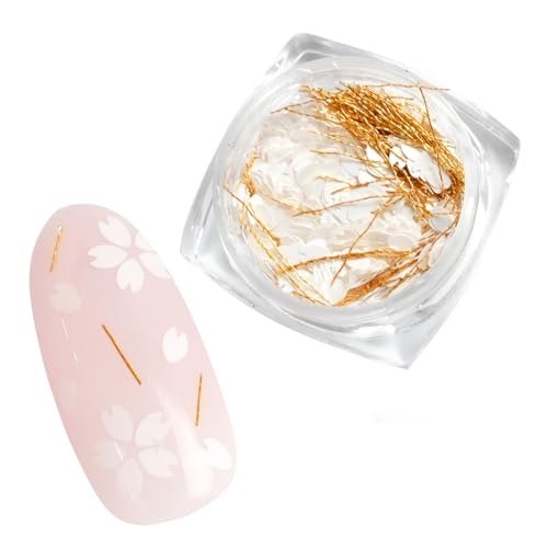nailmap(ネイルマップ) 【 桜ホログラム 全2種 2色 】 ケース入り ホログラム サクラ 桜 ヤーン さくらホログラム (ホワイト(ヤーン入り))