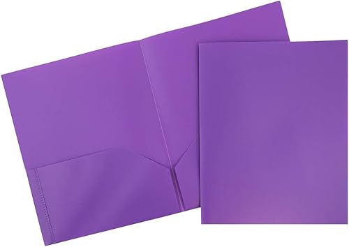 JAM Paper Carpeta de presentación plástica POP de dos bolsillos