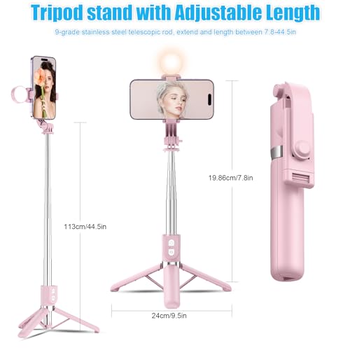 Noox R21S Selfie Stick With Rechargable Remote And Light thumb #5