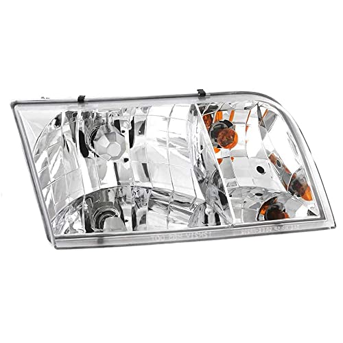 EPIC LIGHTING OE Style Replacement Halogen Chrome Headlight Assembly Compatible with Ford 98-11 Crown Victoria 98-11 Police Interceptor [ FO2503200 4W7Z13008B ] Right Passenger Side RH