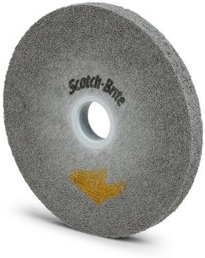 3M Scotch-Brite Convolute Silicon Carbide Soft Deburring Wheel - Fine Grade - Arbor Attachment - 8 in Diameter - 3 in Center Hole - 3/4 in Thickness - 94934 [PRICE is per CASE]