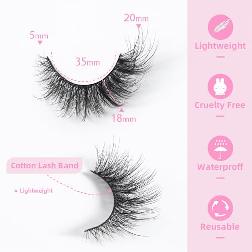 False Eyelashes Waterproof Lashes Fluffy Fairy Cat-Eye Tail Extension False Eyelash Natural - Image 6