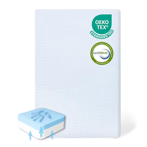 EZKLRWGF Pack and Play Mattress,Dual Sided Premium Breathable Memory Foam 38'x26' Pack N Play...