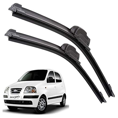 Image of Euro Care Windshield Car Wiper Blades Compatibility With Hyundai Santro Xing (Model : 2012-2018) - Set of 2Pc (D-20,P-16)