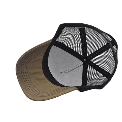 American Flag Trucker Hats, 2 Pieces USA hat for Men and Women - Adjustale Baseball Cap Outdoor Mesh Snap Black and Army Green - Image 6