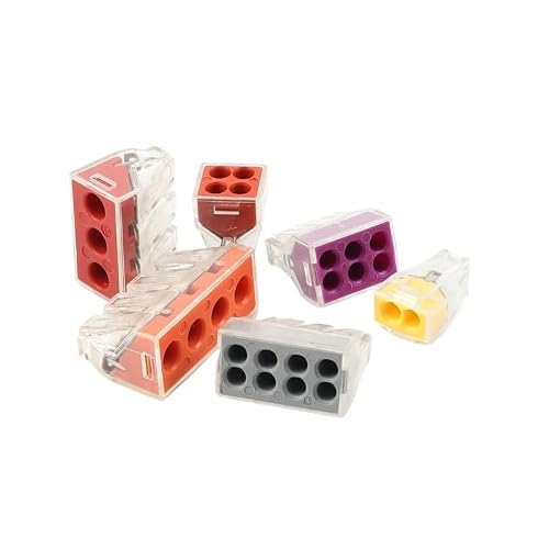 AARTERZZA 30PCS 102/103D/104D/104/106/108 Compact Wire Wiring Connector Conductor Terminal Block with Lever(104)