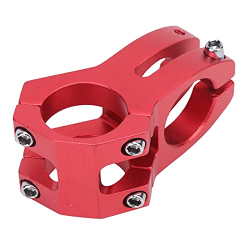 KIMISS LUNJE Attacco Manubrio Corto Cavo in Lega di Alluminio 31,8 Mm per Mountain Bike, Accessori per Manubrio Riser, Design Leggero e Ammortizzante, 5 Opzioni di Colore (Rosso)