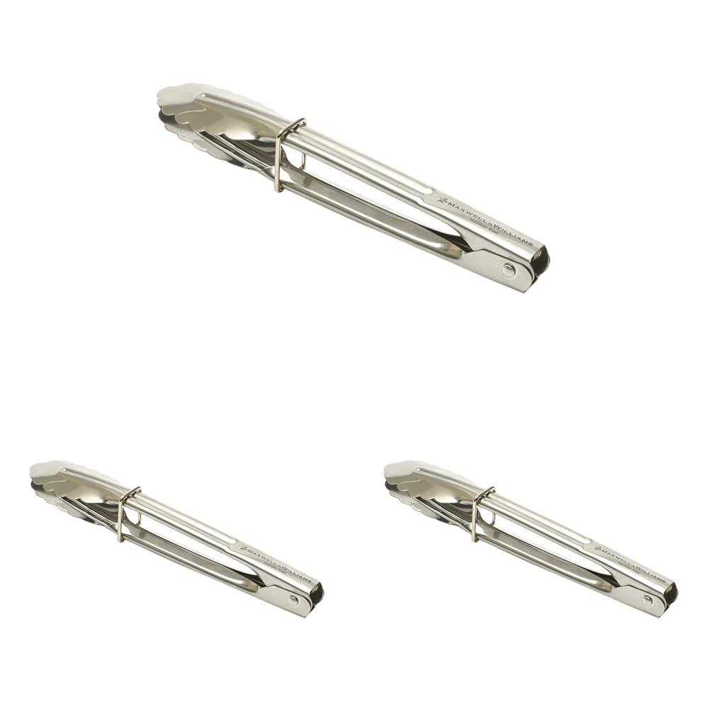 Maxwell & Williams Grabbers Mini Tongs 18cm Stainless Steel (Pack of 3)