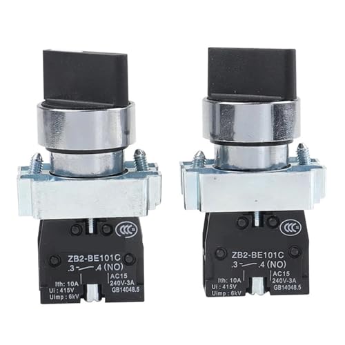 Interrupteur rotatif ZB2-BE101C avec mécanisme autobloquant 2 positions fixes