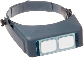Donegan DA-2 OptiVISOR Headband Magnifier, 1.5X Magnification Glass Lens Plate, 20" Focal Length