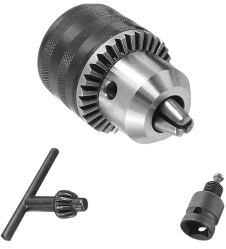 Image of Homdum 13mm Capacity Key Drill Chuck for Impact Wrench Converter Conversion Tool | 1 /2 Inch Socket Square Female Adapter | 1 /2-20 UNF Mount