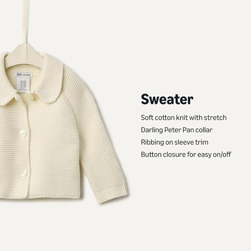 Image of Amazon Essentials x Sofia Grainge Unisex Toddlers and Babies' Peter Pan Collar Sweater Jacket