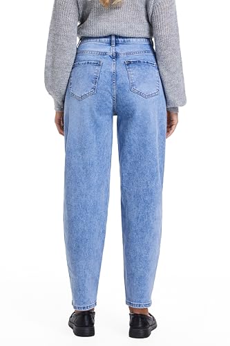 Barrel Jeans for Women High Waisted Wide Leg Stretchy Women's Jeans Baggy Relax Fit Trendy Denim3