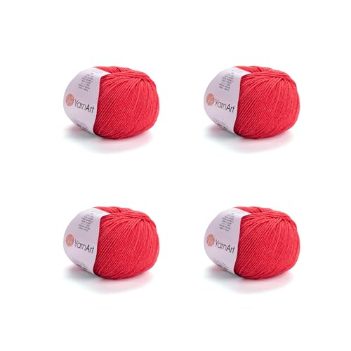 Image of YarnArt Genius Soft Cotton Acrylic Blend Yarn - Amigurumi, Crochet and Knitting -%55 Cotton-45% Acrylic, Craft Yarn for Kids and Adults Garments, Baby Items and Accessories, 174 yds / 50 g