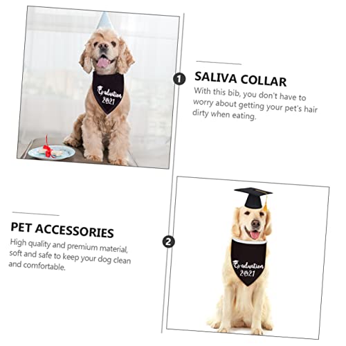 BESPORTBLE 2pcs Pet Graduation Hat and Bib Dog Costume Supplies miniatura 5