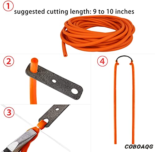 Coboaqg Slingshot Bands Slingshot Replacement Band Sets, 32.8Ft/10M,Slingshot Rubber Tube Tubing For Slingshot Catapult Elastic Parts Rocket Outdoor Hunting&Outdoor Shooting Games. (Orange,3060) #TOP2