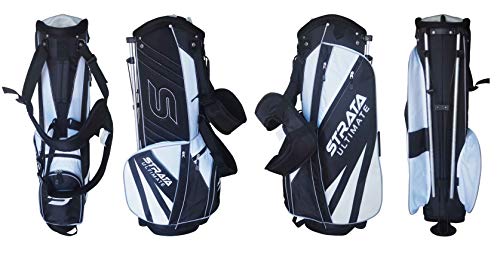 STRATA - Bolsa de Golf de 7 vías, 22,8 cm, Color Blanco y Negro