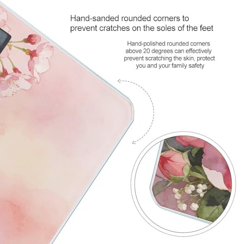 Báscula Digital Corporal Floral Rosa, Precisa, Hasta 180 kg miniatura 4