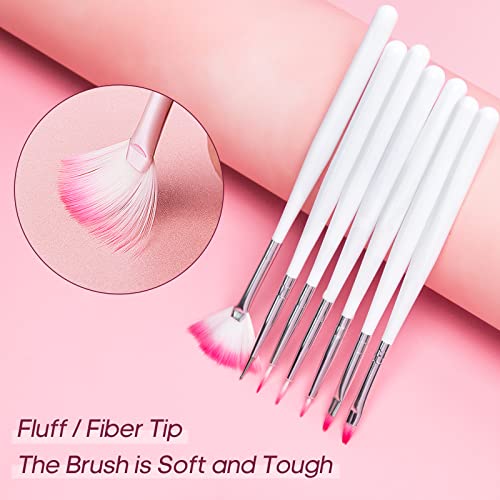 8 Pcs In 1 Set Resin Nail Tips Art Palette With 5 Nail Brushes, Nail Polish Mixing Palette With Nail Tips Art Brushes Set For Nail Tips Art, Nail Tips Art Brushes Palette Tools Kit Set For Manicure Diy #TOP3