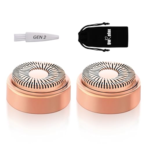 Gurelax Facial Hair Remover Replacement Heads for Finishing Touch Flawless of the New Generation, Painless Hair Removal with Hypoallergenic 18K Gold-Plated Shaving Head
