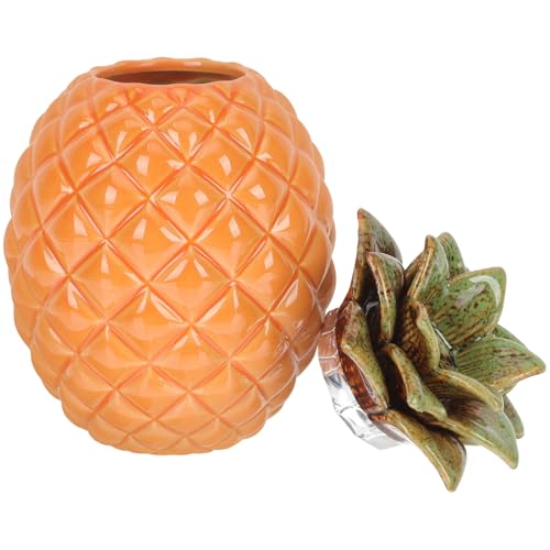 Homoyoyo bote de té hermético lata de te frasco contenedores de almacenamiento de té tarro de almacenamiento bote de te de cerámica Orange