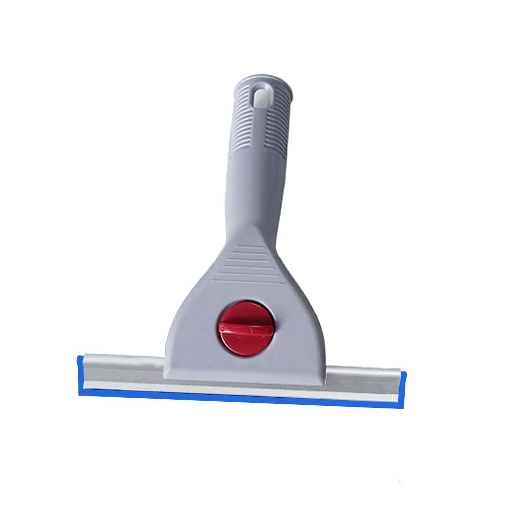 Window Glass Cleaning Squeegee Rubber Scraper for Car Home Bathroom Cleaning (6IN/15CM, Blue)