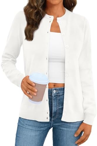 LILLUSORY Women's Cardigan Sweaters 2025 Lightweight Fall Oufits Clothes Fashion Trendy Long Sleeve Tops Casual Jackets