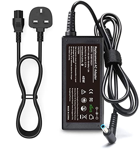 YOBVTBF 45W Laptop Charger Compatible with HP Pavilion 11 13 15 Elitebook 840 850 Stream 11 13 14 X2 TouchSmart 15-n 15-f Spectre x360 Chromebook 11 G3 G4 Blue Tip Power Adapter