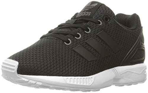 adidas Originals Boy's ZX Flux C Running Shoe, Black/Black/White, 1 Medium US Little Kid