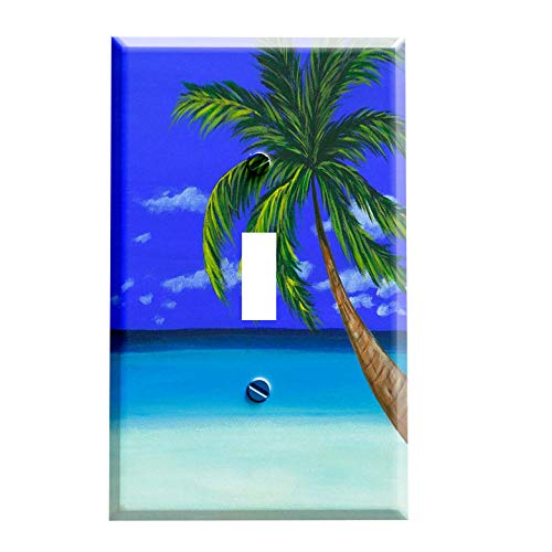 Palm Tree on the Beach Switchplate - Switch Plate Cover