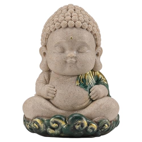 Estatua de Buda Sonriente de 3.35 Pulgadas en Base de Nube miniatura 1