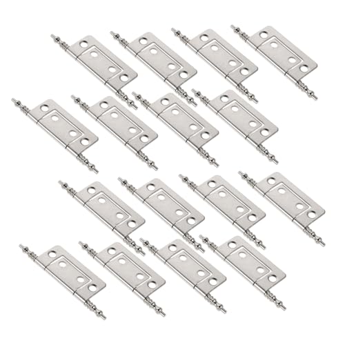 Gatuida 16 Piezas Bisagras para Puertas de Gabinete Plegables de Hierro Fundido Herrajes de Muebles con Montaje para Cocina Oficina y Dormitorio