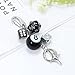 Atifober 8 Ball Dice Keychain, Black Y2k Silver Star Key Chain Magic Eight Ball Bag Purse Charm Backpack Handbag Pendant Accessories for Women Men
