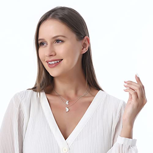 RS Matching Butterfly Mother Daughter Necklace Set for 2 Mother's Day Valentine's Day Christmas Thanksgiving Birthday Gift for Women Girls2