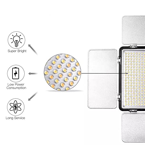 ノーブランド品 2イン1キット LED ビデオライト スタジオ 写真 LED パネル 写真照明 三脚バッグ付き バッテリー 600 LED 5500K CRI 95 の商品画像 5