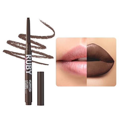 Ruby Kisses Plumping Effect Lip Liner Semi Matte Smudge Proof High Pigment Medium to Full Coverage Makeup Precise Tip Bold Color Lip Plumper