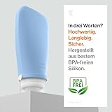 TRAVELY Reiseflaschen zum Befüllen (4x 100ml) travel essentials Handgepäck geeignet I Shampoo Flaschen zum Befüllen Auslaufsicher & Farbenfroh, reise set, travel bottles, reisegröße