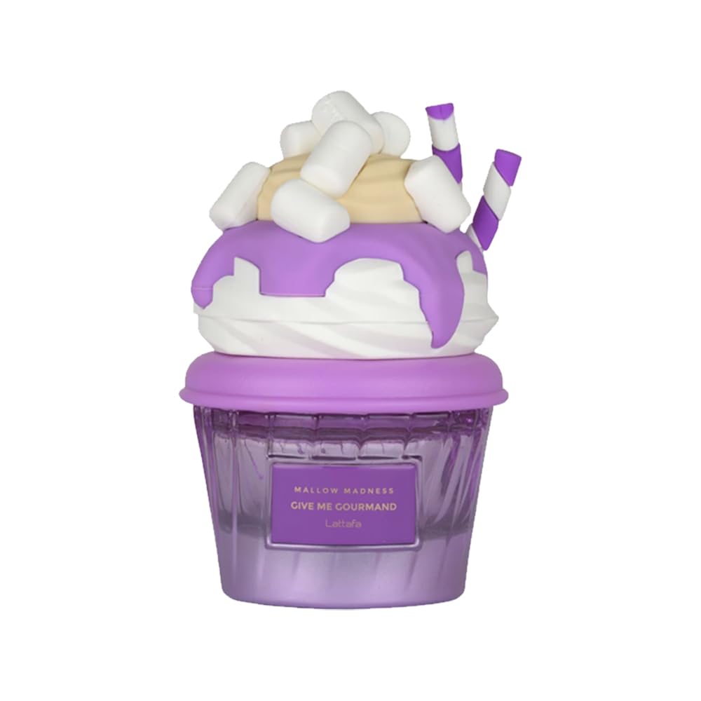 Lattafa Mallow Madness Eau de Parfum Give Me Gourmand Collection, Sweet Gourmand Fragrance, Marshmallow & Vanilla, Spray Form, 75ml, Long-lasting