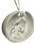 Appletree Design Angel with Holy Family Ornament, 3-Inch Tall, Christmas Tree Light Snugly Fits Into Ornament