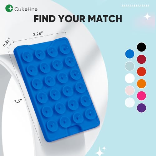 Support de carte de téléphone avec ventouse en silicone adhésif pour iPhone et Android