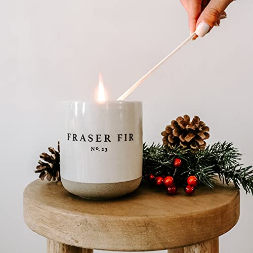 Sweet Water Decor Fraser Fir Soy Candle | Cypress, Evergreen, Cedar, And Fir Balsam Scented Candles For Home | 12Oz Cream Stoneware Jar, 60+ Hour Burn Time, Made In The Usa #TOP1
