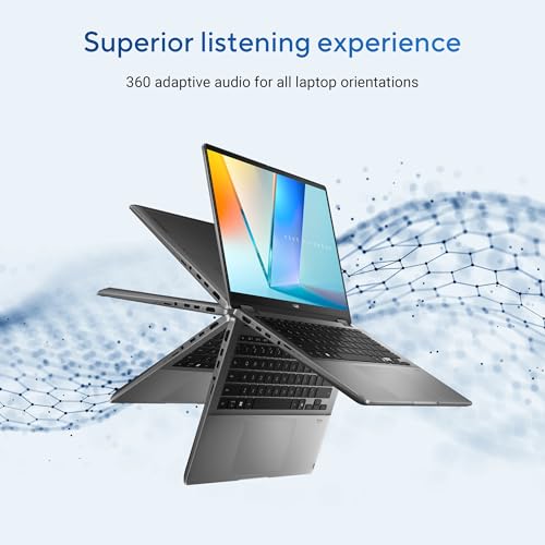Image of ASUS Vivobook 14 Flip Laptop (2026), Copilot+ PC, 14 inch 16:10 WUXGA OLED Touch Display, Intel Core Ultra 9 386H Processor, Intel Graphics, 32GB RAM, 1TB SSD, WiFi 7, Windows 11 Home, Matte Gray