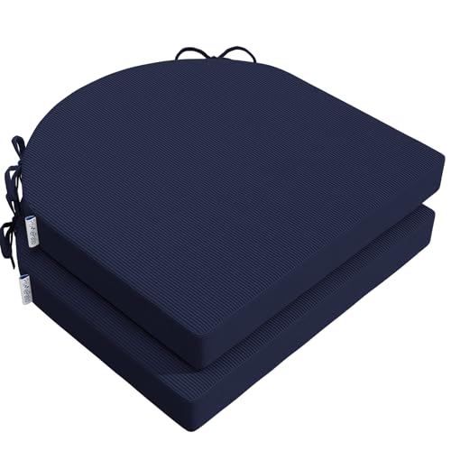 PRIMEPATIO Stuhlkissen 40x40x5cm (2er-Set) Blau - Hochdichter Schaumstoff Indoor/Outdoor für Küche, Esszimmer, Garten - Mit Fixierbändern & Waschbarem Bezug PRIMEPATIO Stuhlkissen 40x40x5cm (2er-Set) Blau - Hochdichter Schaumstoff Indoor/Outdoor für Küche, Esszimmer, Garten - Mit Fixierbändern & Waschbarem Bezug