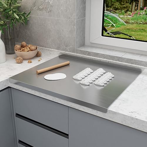 Planche à découper en acier inoxydable durable 60 x 70 cm de qualité