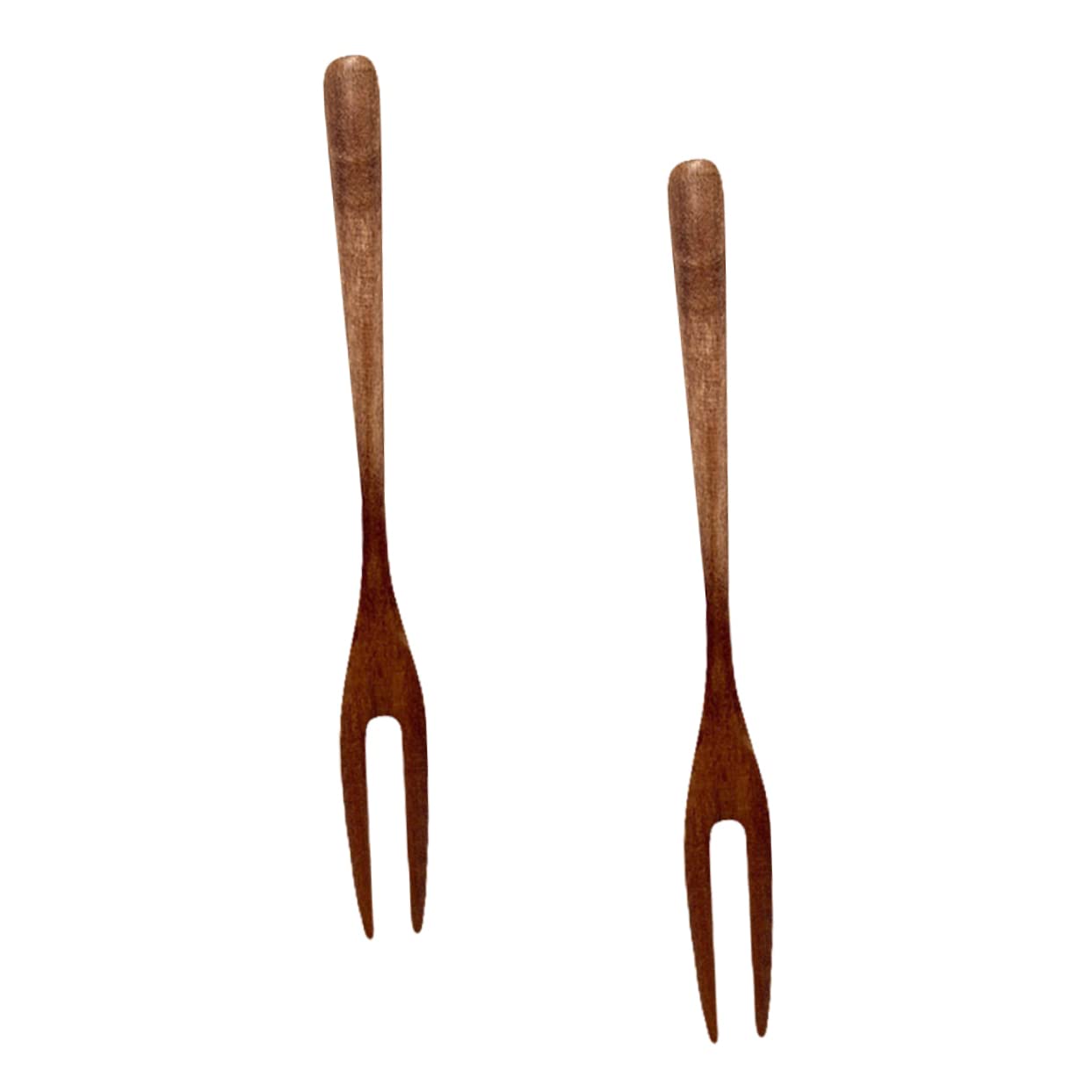CONGARTENO 2Pcs Two Tine Pastry Forks Natural Dessert Forks for Fruit Cake and Olive Serving for Parties Weddings and Mid Autumn Festival Celebrations